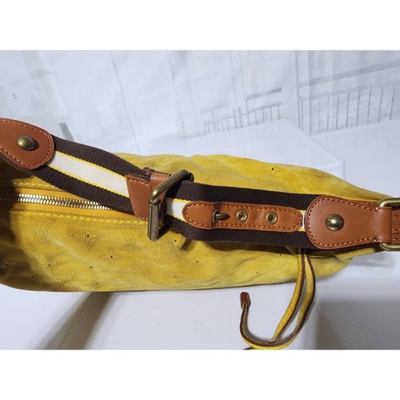 Authentic Louis Vuitton Monogram Suede Onatah GM Shoulder Bag Yellow - Picture 8 of 16